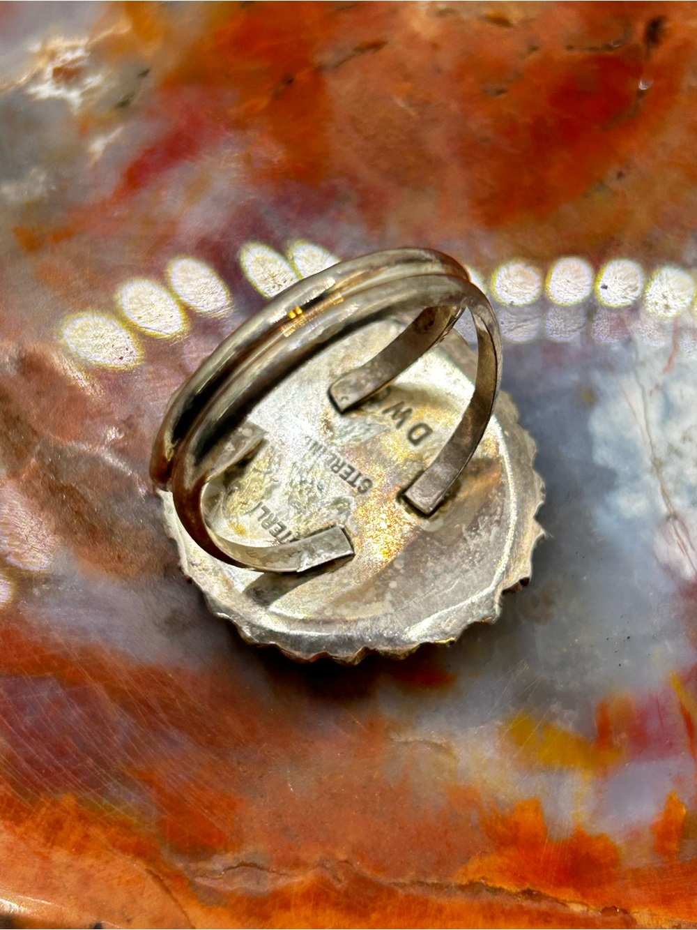Southwest Sterling Silver Blue Turquoise Ring - Size 10 - Picture 5 of 7